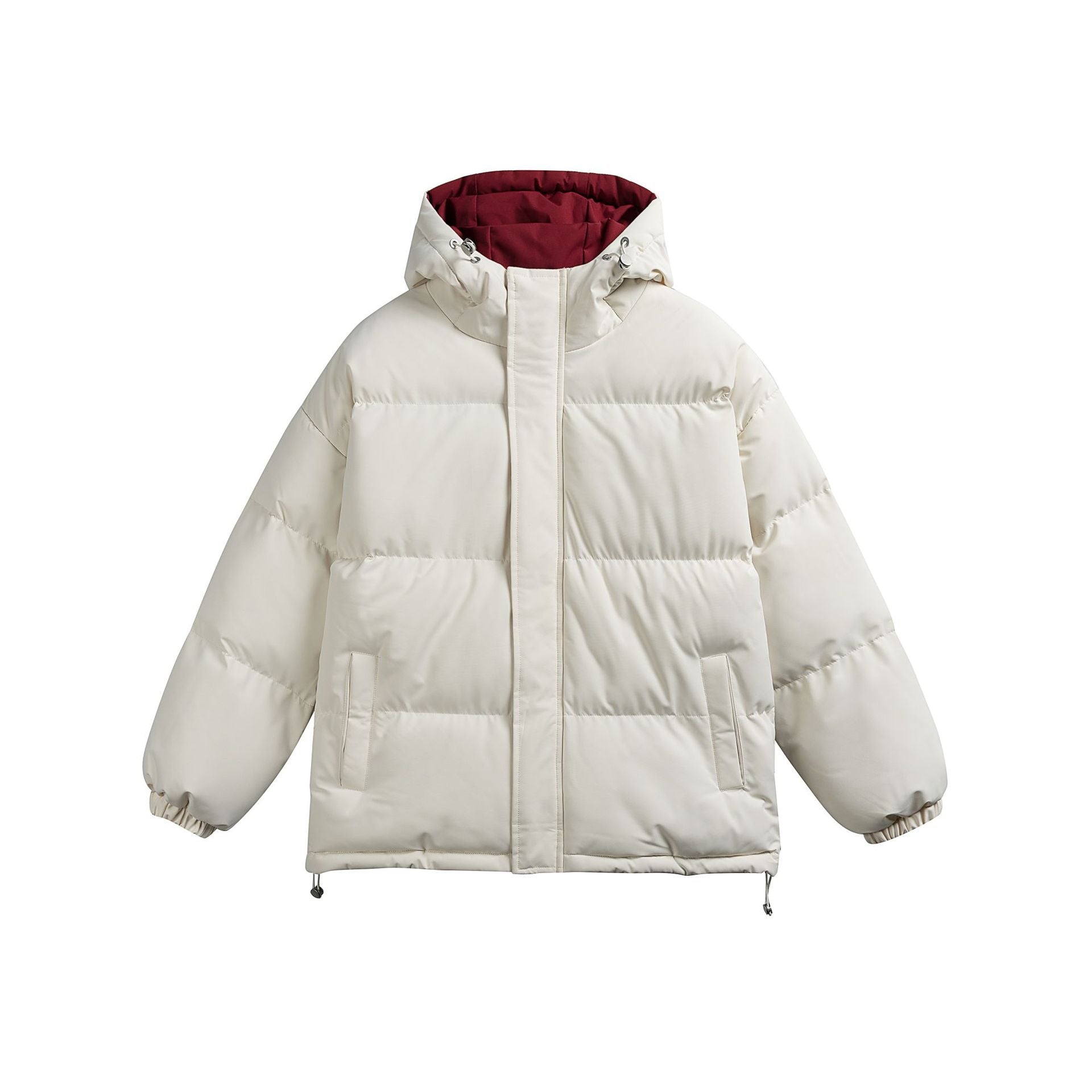 Ladies padded hooded quilted jacket in oversized puffer cut with drawstring waistband Chichicherry