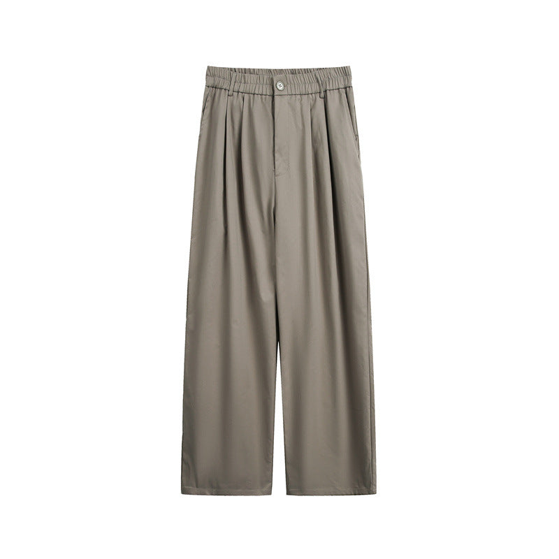 Women's loose-fit palazzo pants with elastic waistband, pleats, and straight leg Chichicherry