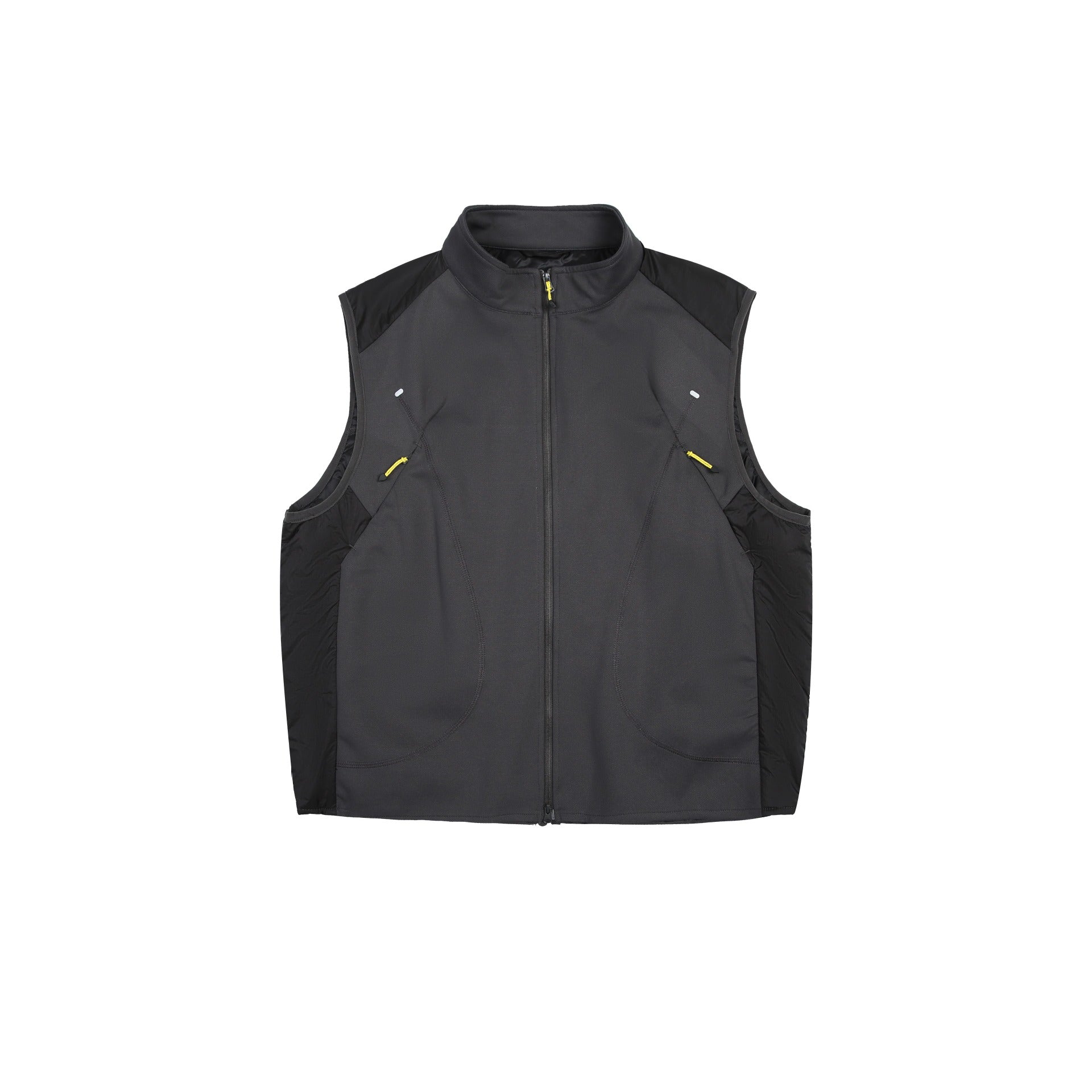 Women's lightweight technical functional vest with stand-up collar, two-way zipper, and zippered pockets Chichicherry