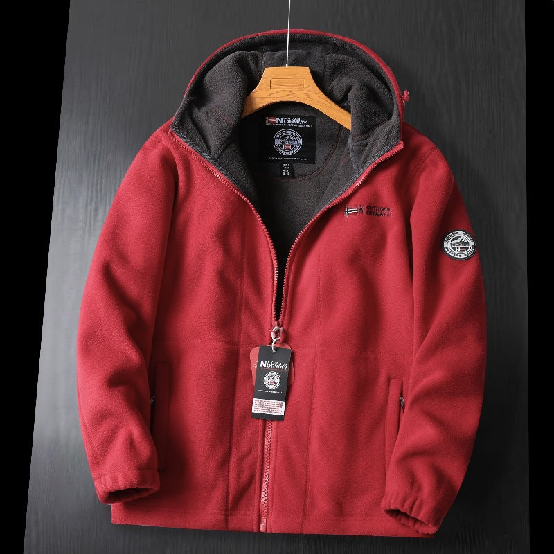 Women's Hooded Fleece Jacket with Teddy Lining and Full Zip Chichicherry