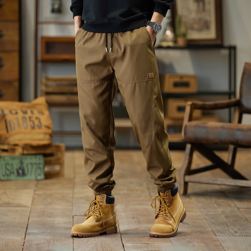 Men's Cargo Jogger Pants with Drawstring, Reinforced Knee Inserts and Elastic Cuffs Chichicherry