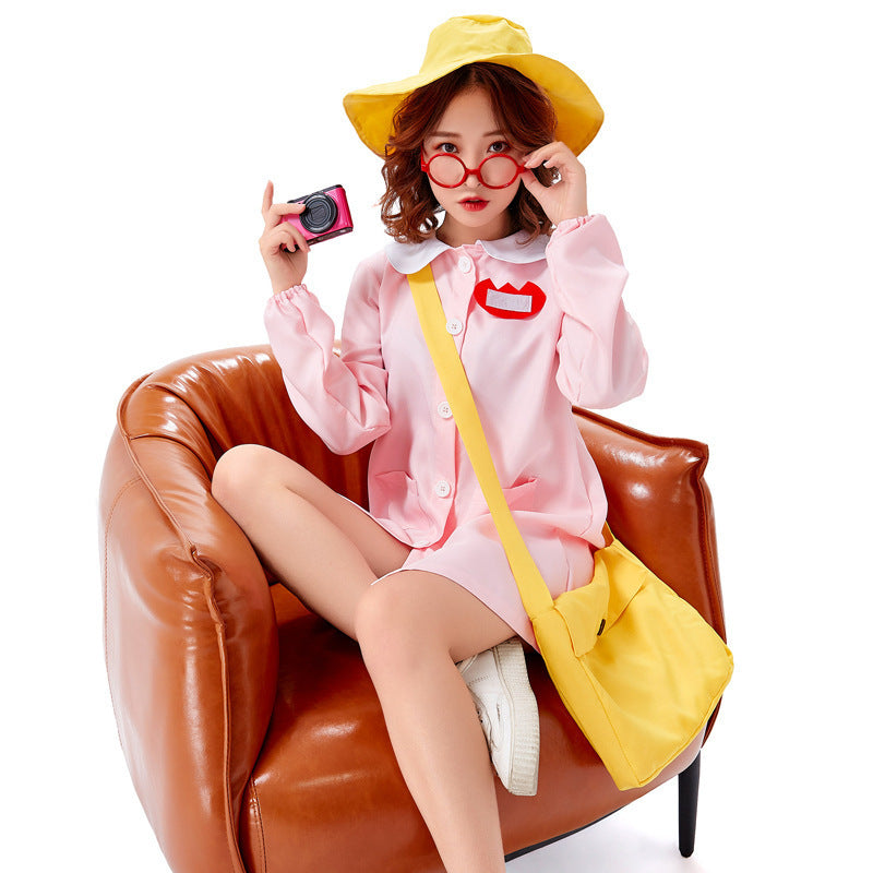 Girl's combo costume with hat and pockets Chichicherry