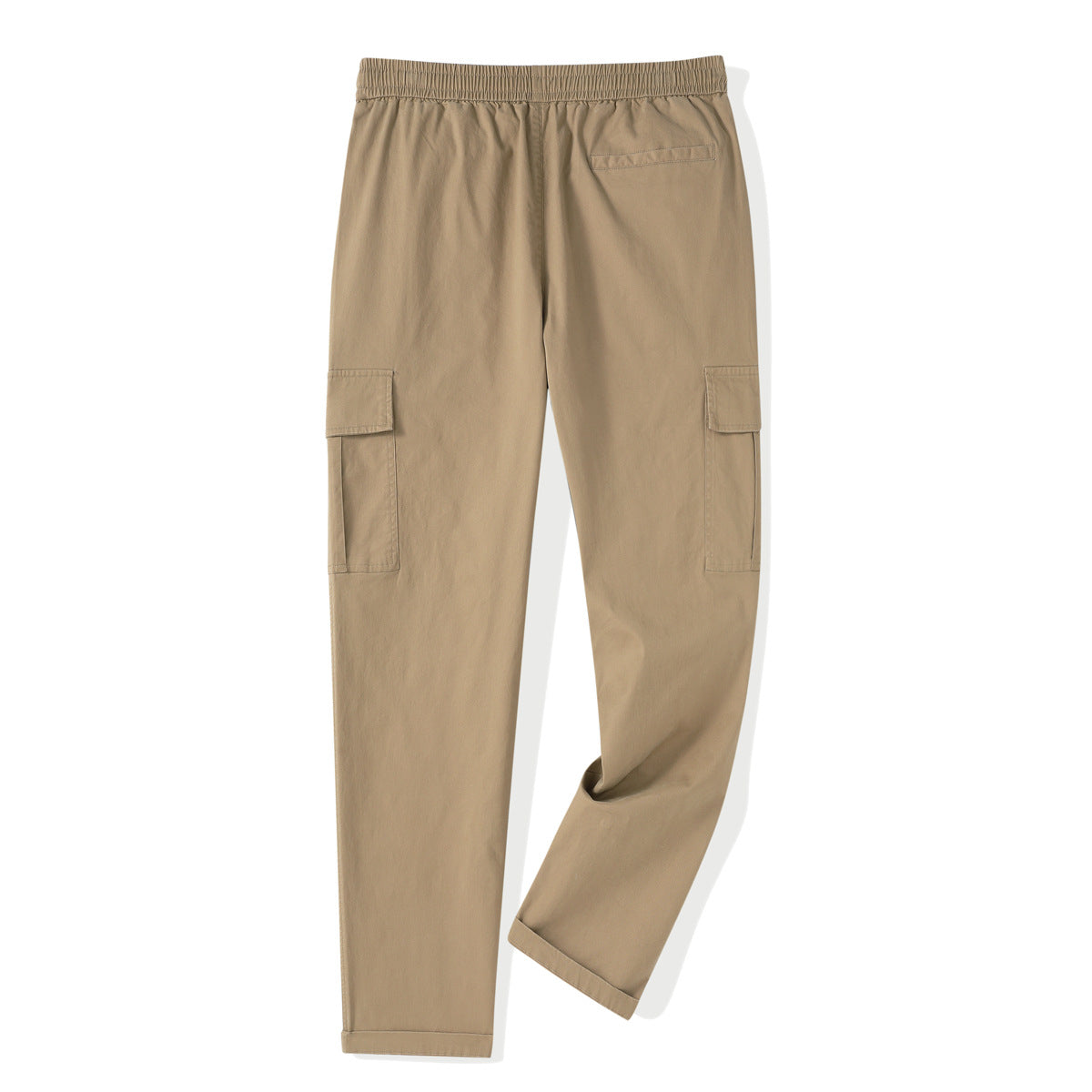 Men's Cargo Jogging Pants with Elastic Waistband, Drawstring, and Flap Pockets Chichicherry