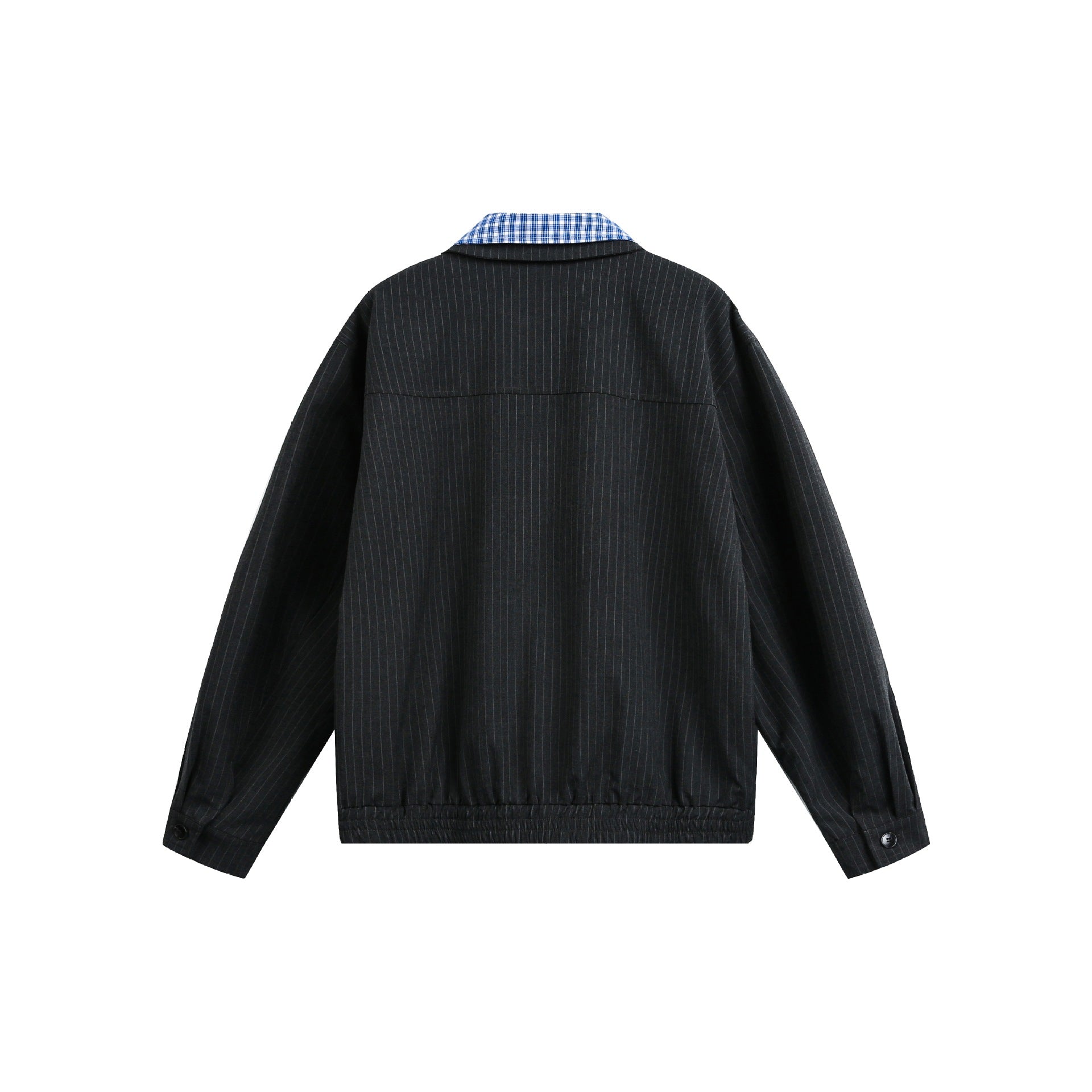 Men's boxy blouson jacket made of pinstripe fabric with contrasting shirt collar Chichicherry