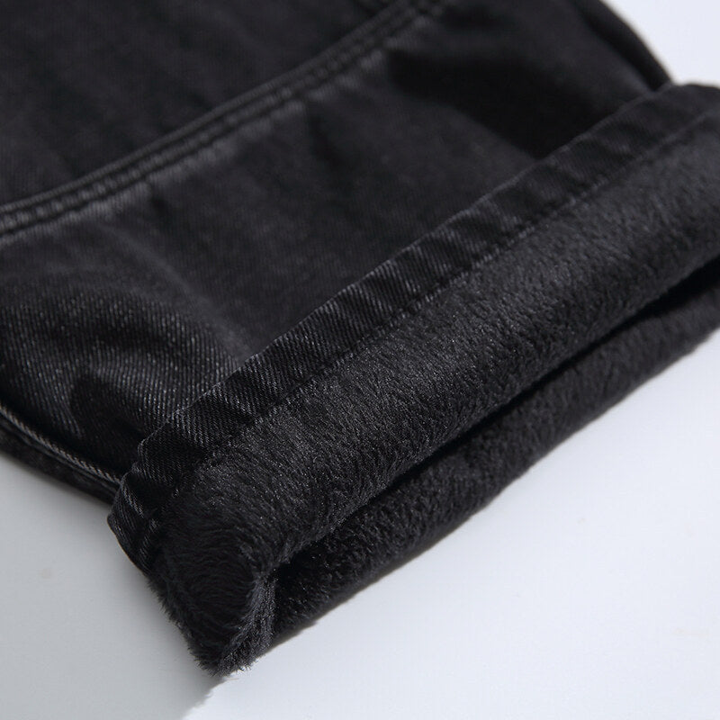 Men's Wide Vintage Denim Cargo Pants with Distinctive Seam Details and Patch Pockets Chichicherry