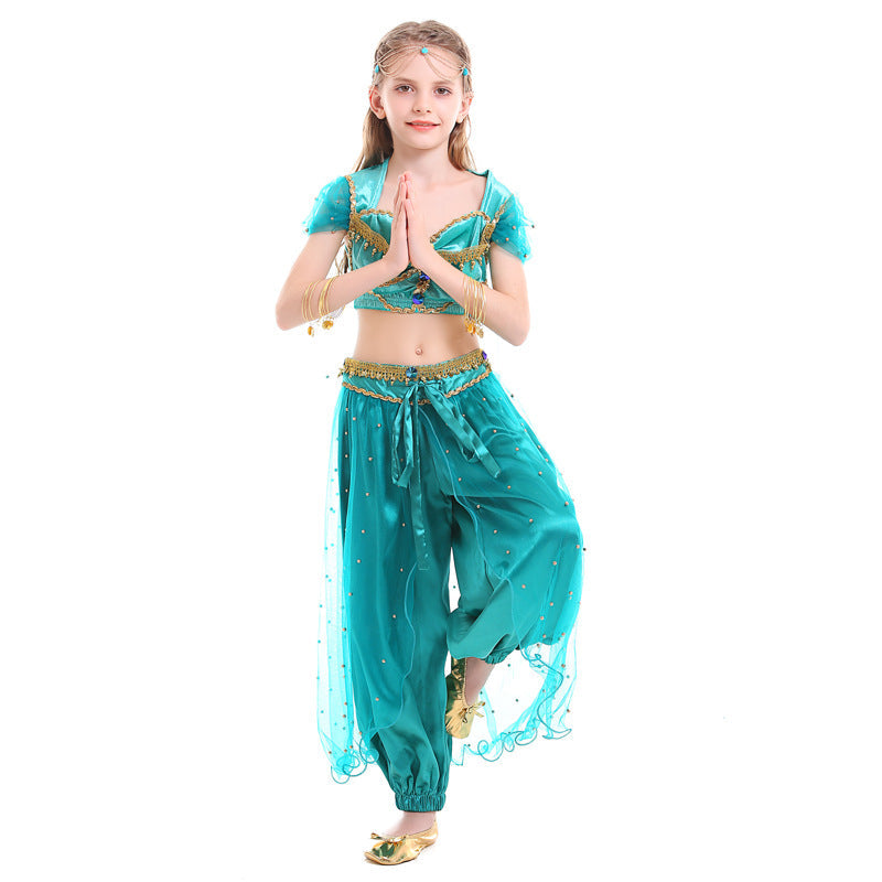 Girl exotic belly dance costume with sparkling details Chichicherry