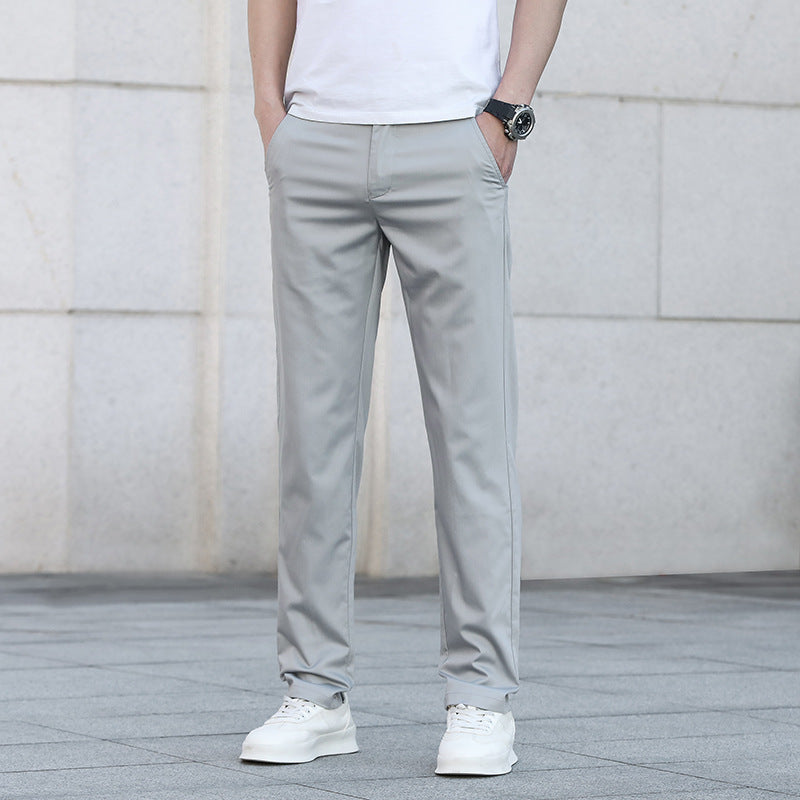 Men's Slim Stretch Chino Pants in Business Casual Look Chichicherry