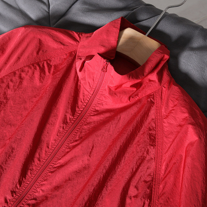 Women Athletic Jacket with High Collar Chichicherry