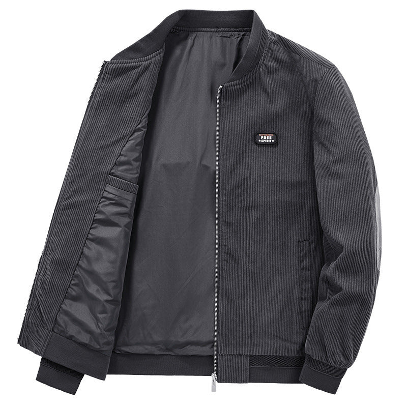 Men's cord jacket in bomber style with fine cord, zipper and padded interior Chichicherry