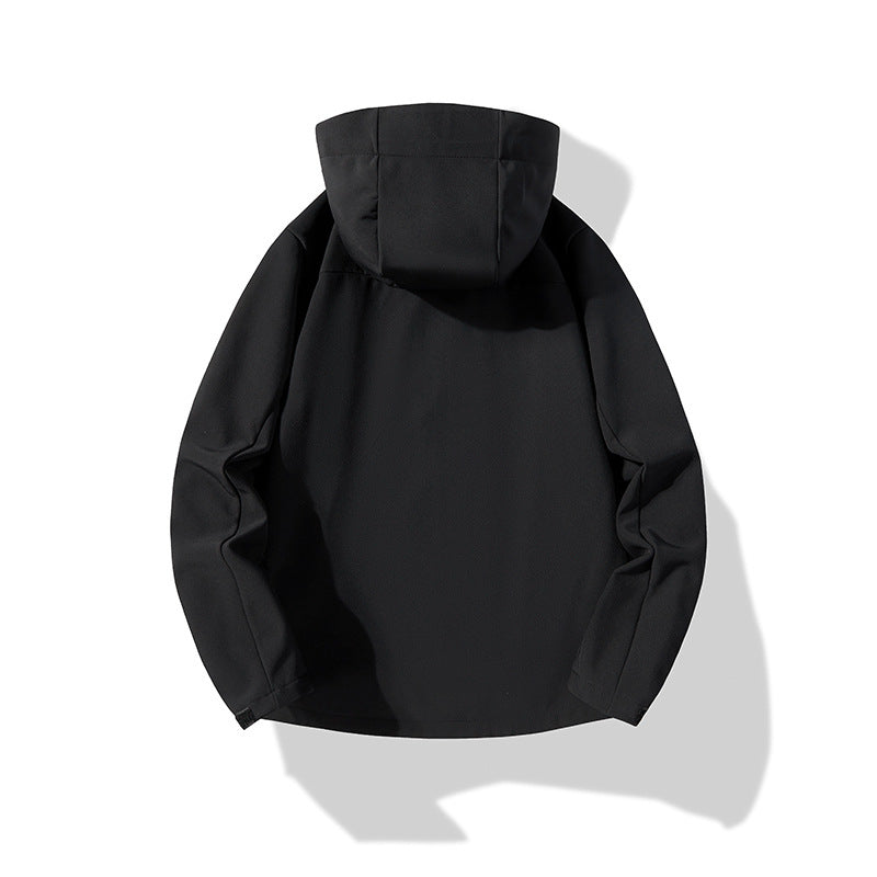 Men's Softshell Hoodie Jacket with windproof membrane, breathable lining, and multifunctional pockets Chichicherry