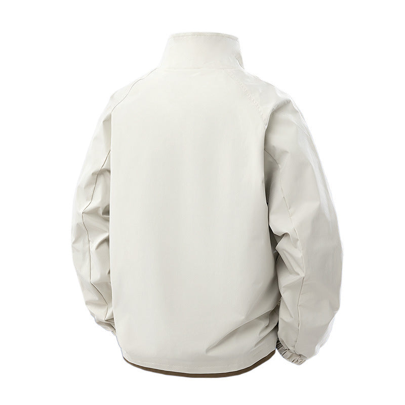 Men's Light Urban Blouson with High Stand-Up Collar, Contrast Lining and Flap Pockets Chichicherry