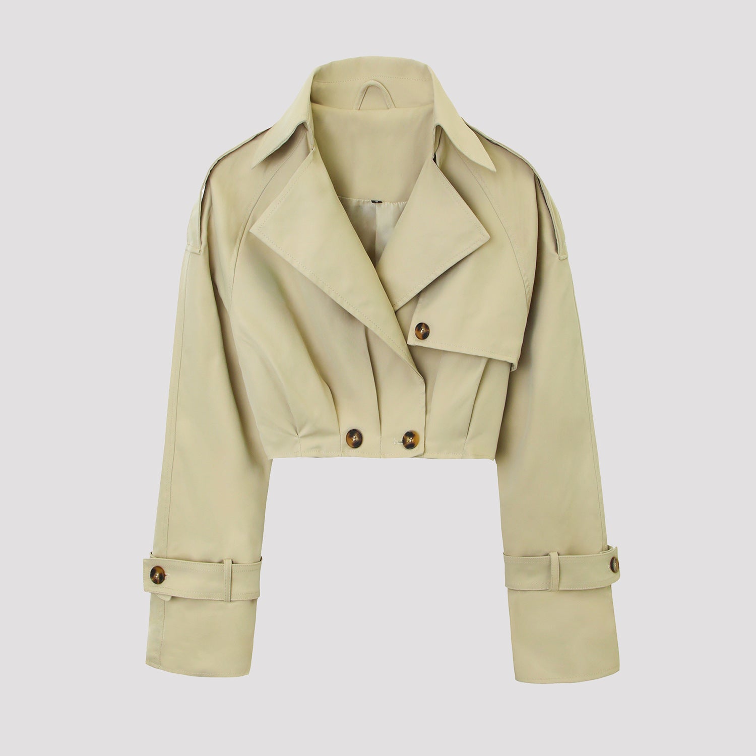 Women's short jacket in trench coat style with wide lapels Chichicherry