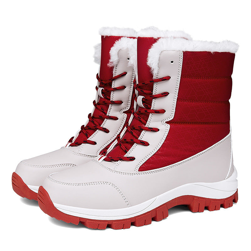 Ladies Thermo-Lace-Up Boots with Faux Fur Lining, Insulating Insole and Non-Slip Tread Sole Chichicherry