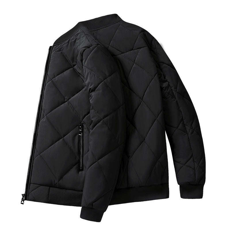 Women's quilted bomber jacket with diamond quilting, lightweight thermal lining, and zippered pockets Chichicherry