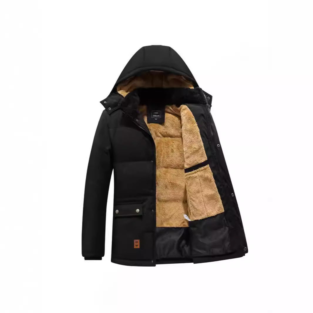 Men's thermo parka with cuddly teddy inner lining and windproof outer shell Chichicherry