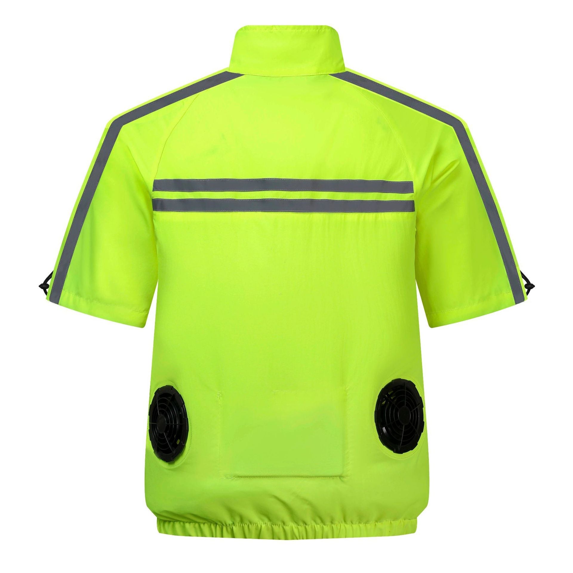 Unisex nan short-sleeve safety vest with reflective stripes and full-length zipper Chichicherry