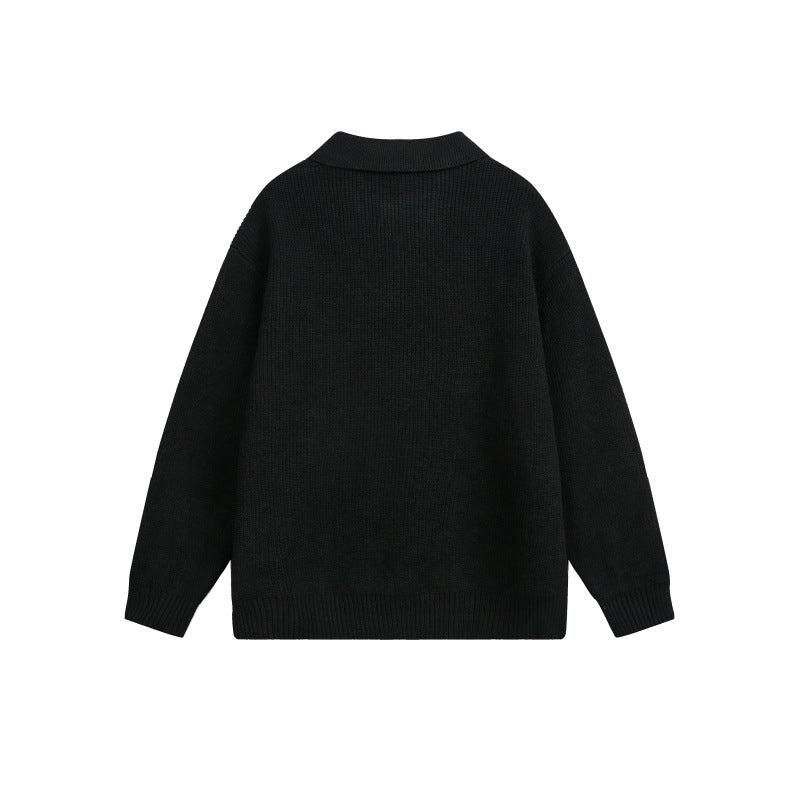 Women’s chunky knit polo with Kent collar and oversized silhouette Chichicherry