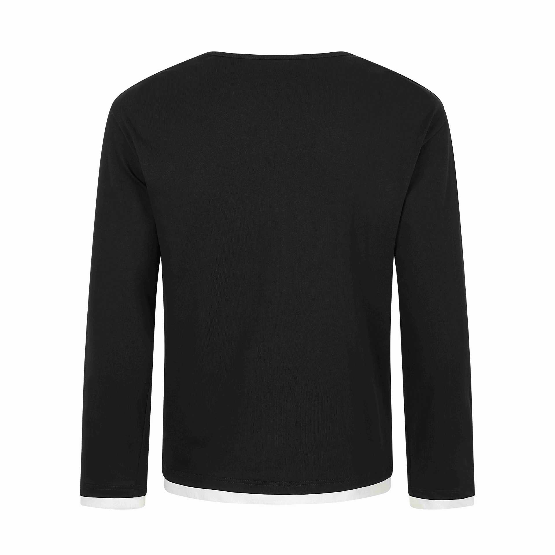Women's long sleeve shirt with asymmetric tube collar and graphic music print Chichicherry