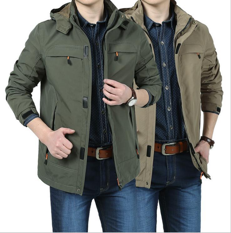 Men's Modern Softshell Field Jacket with Hood, Breathable Stretch and Organizer Pockets Chichicherry