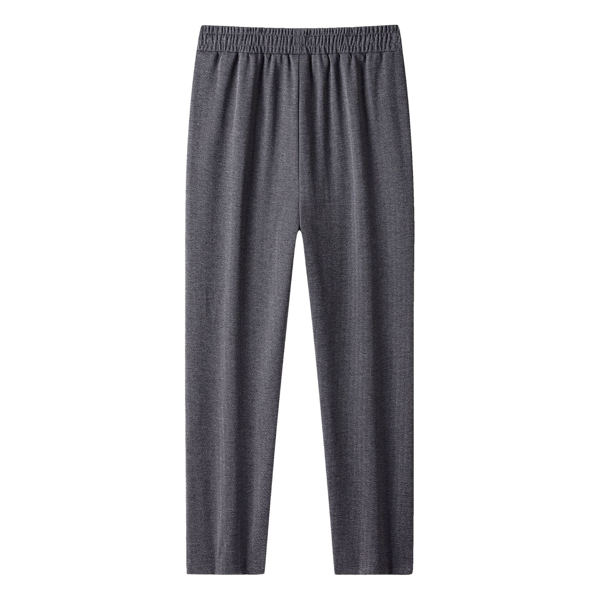 Men's joggers with herringbone pattern, elastic waistband, and drawstring Chichicherry