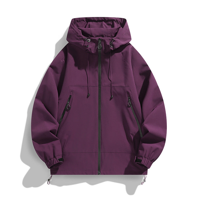 Men's Technical Wind and Water Repellent Hooded Jacket with Adjustable Hem Chichicherry