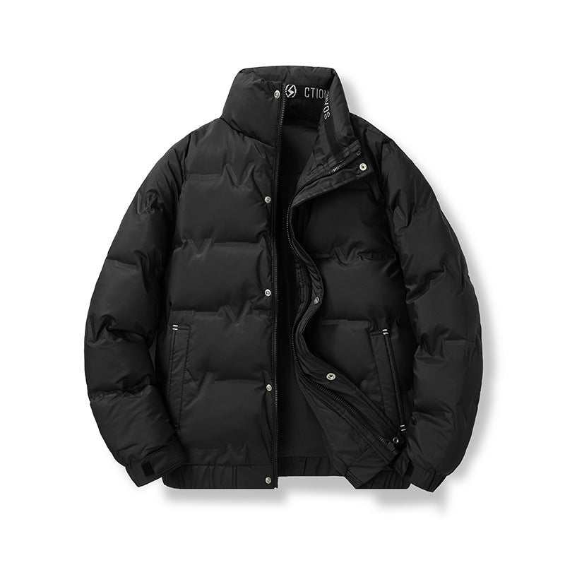 Men's short quilted jacket with high stand-up collar and thermo insulation Chichicherry
