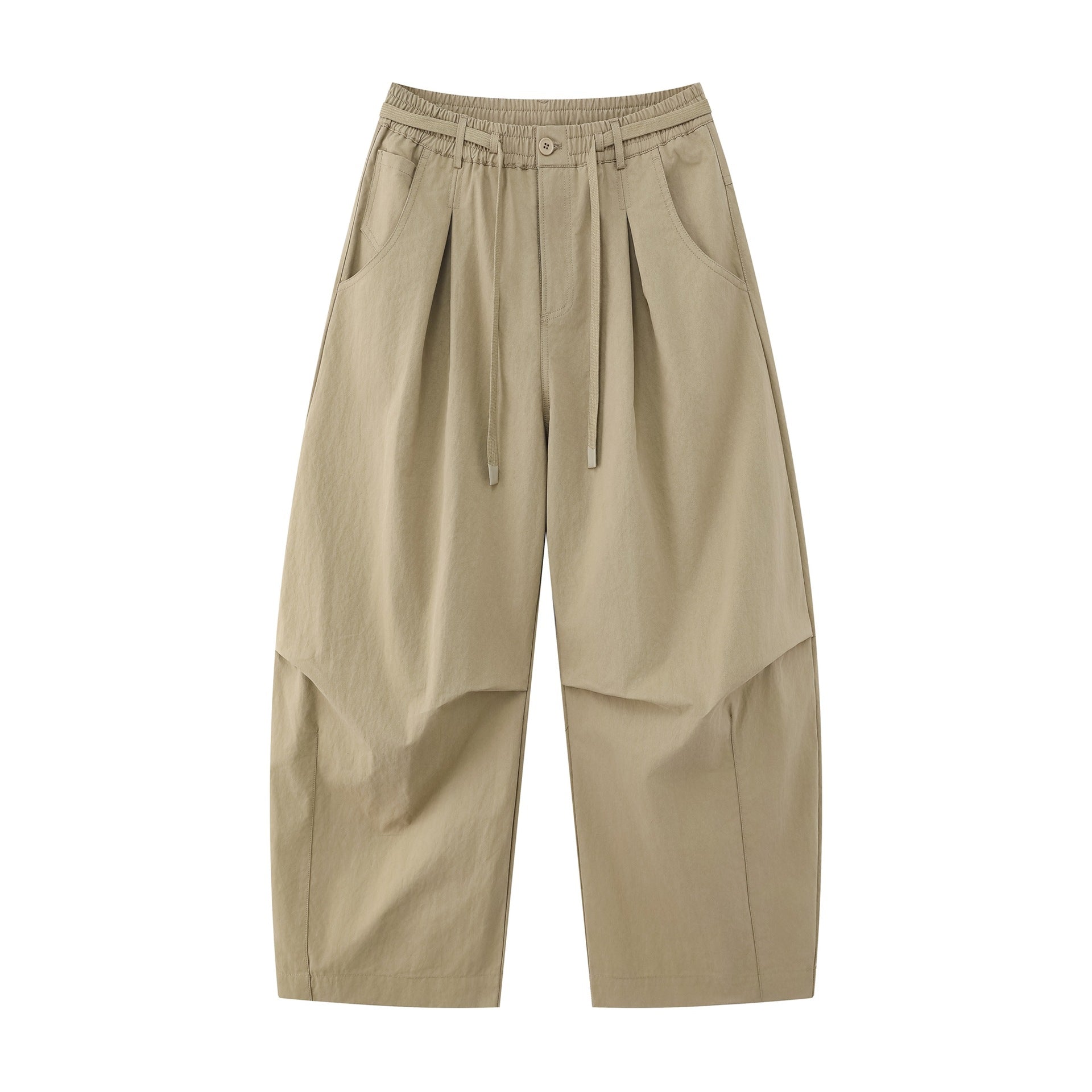 Women's wide culotte trousers with high waist, pleats and drawstring Chichicherry