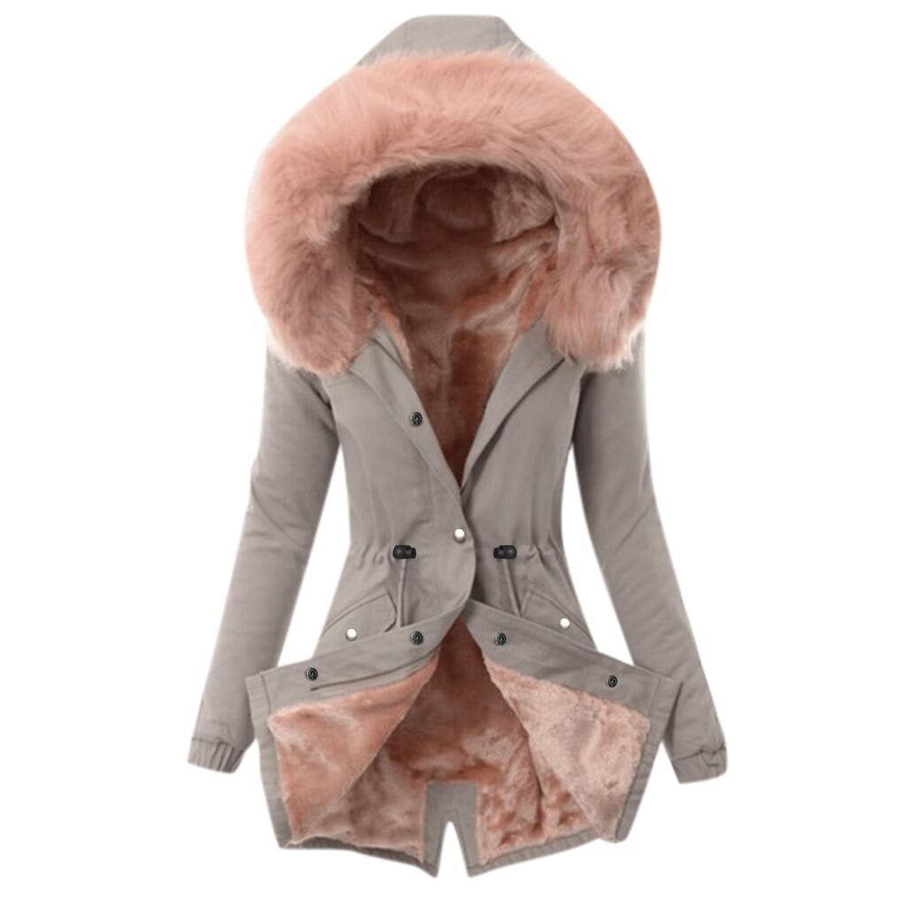 Women's Tailored Winter Parka with Cozy Teddy Lining and Large Hood Chichicherry