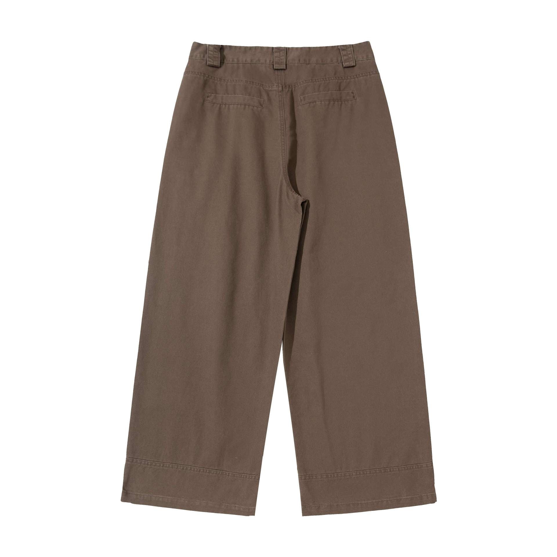 Women's High-Waist Utility Culotte with Wide Leg and Patch Pockets