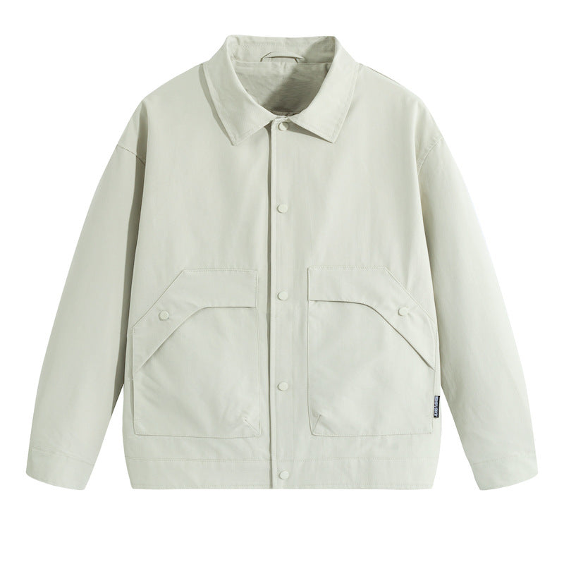 Men's Short-Cut Work Jacket with Flap Pockets Chichicherry