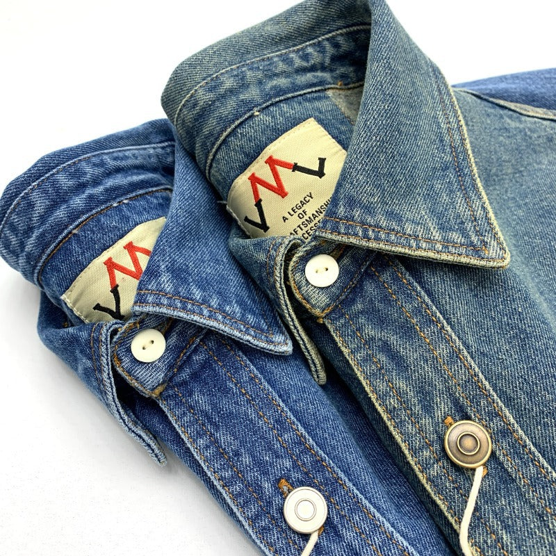 Herren Relaxed Denim-Hemdjacke mit aufgesetzten Brusttaschen und gerundetem Saum Chichicherry