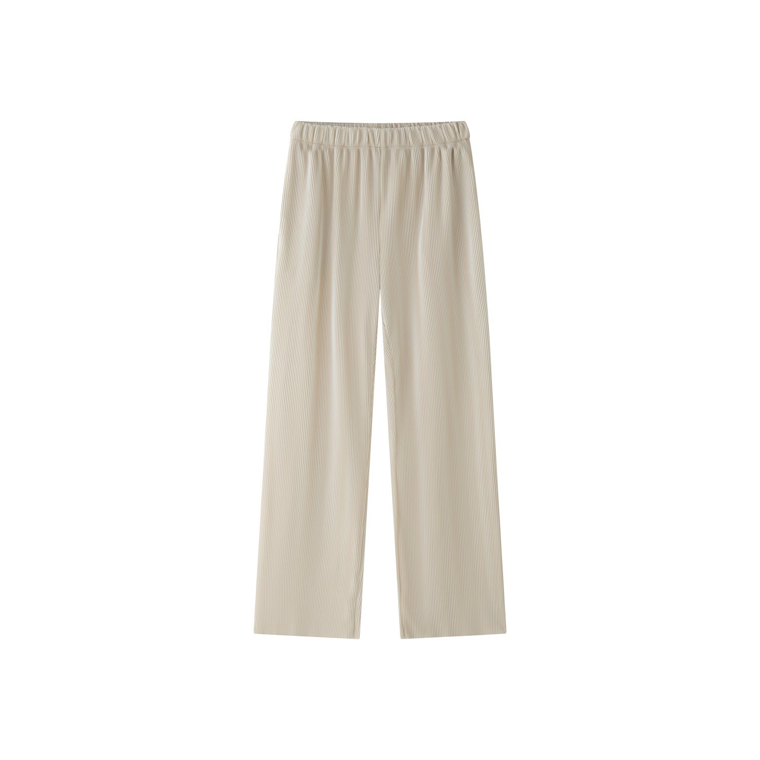 Women's Wide Palazzo Pants made of ribbed fine knit with elastic waistband Chichicherry