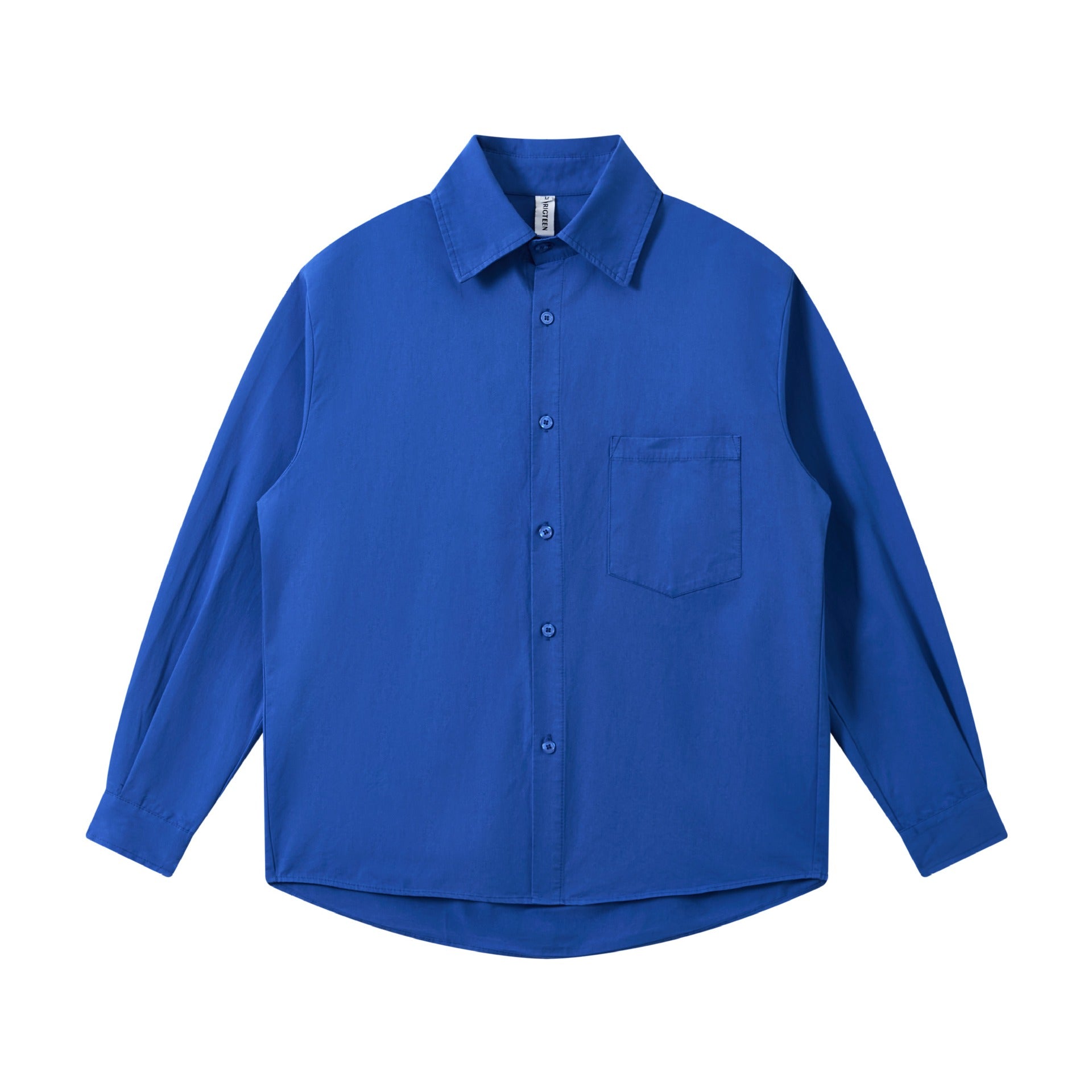 Unisex Oversize Shirt jacket made of lightweight cotton blend with chest pocket and rounded hem Chichicherry