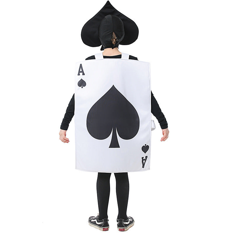 Men's playing cards costume with detailed design and shoulder straps Chichicherry