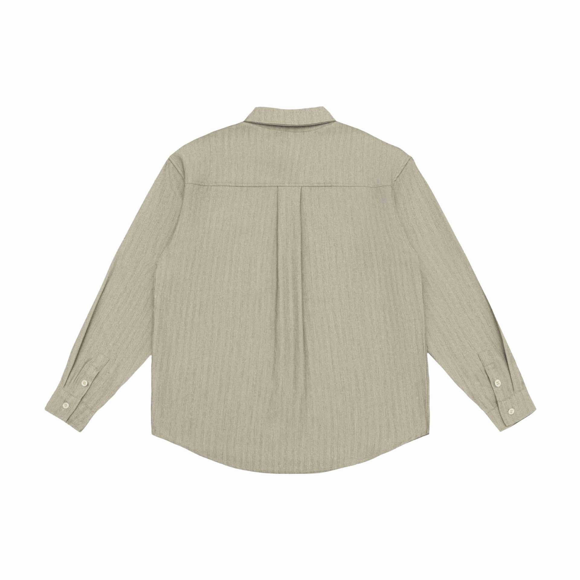 Unisex Oversized Shirt Jacket made of textured linen blend with chest pocket Chichicherry