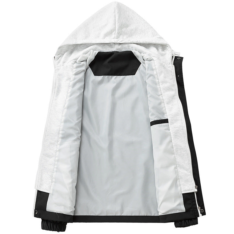 Men's technical hooded softshell jacket with adjustable hood and utility pockets Chichicherry