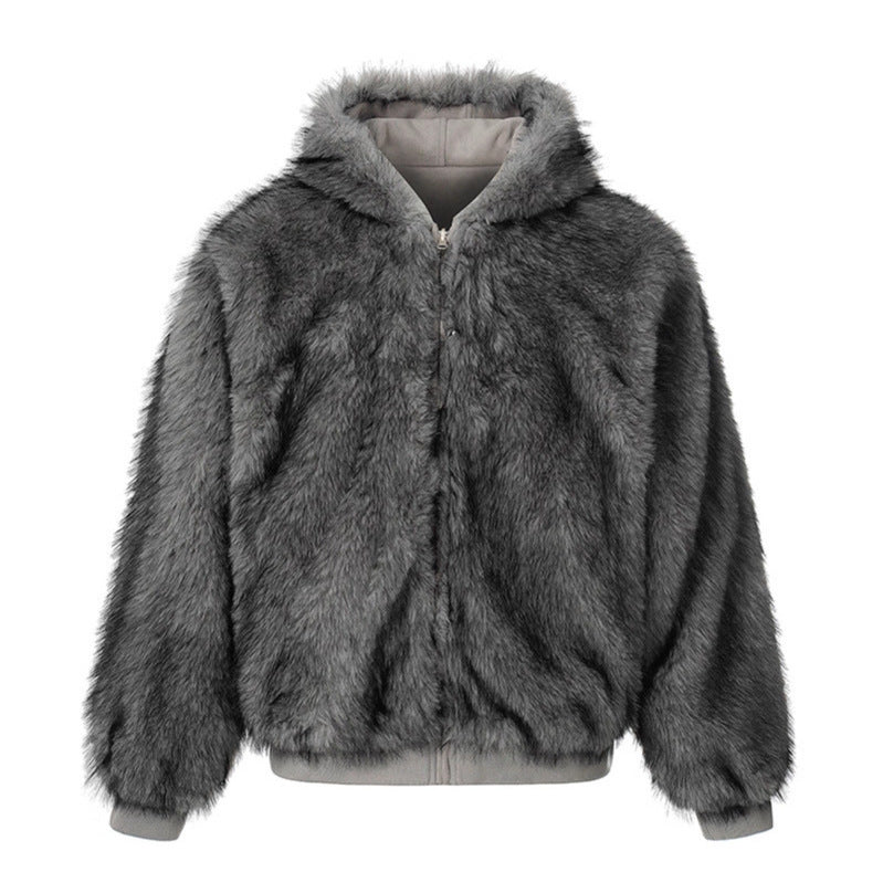 Women Padded Hooded Bomber Jacket with Faux Fur Lining, Velvet Outer Material and Zipper Chichicherry