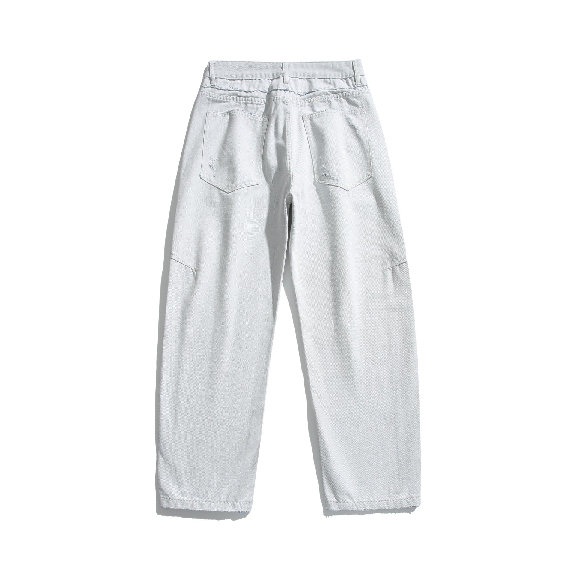 Women High-Waisted Relaxed-Fit Jeans with Visible Button Placket and Cargo Side Seams Chichicherry