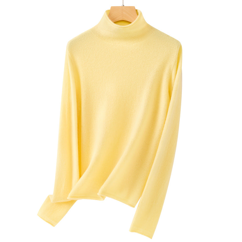 Women's fine knit turtleneck sweater with slim fit and high-quality jersey quality Chichicherry