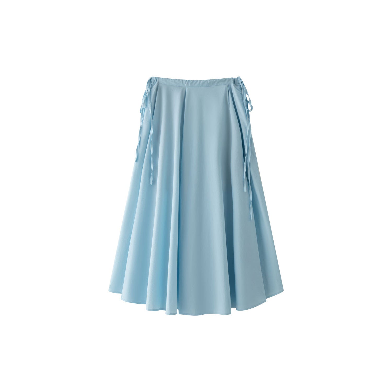 Women's Soft High-Waist Maxi Skirt with Drawstring, Wide Fall and Flowing Ruffle Silhouette Chichicherry