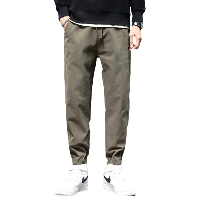 Men's Relaxed-Fit Jogger Pants with Elastic Waistband, Drawstring, and Cuffs Chichicherry