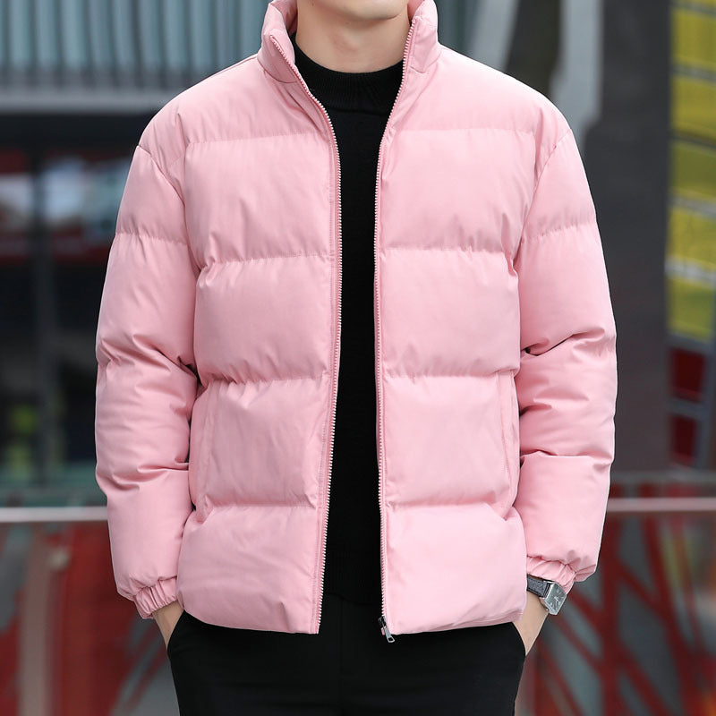 Men's short cut quilted thermal jacket with stand-up collar, two-way zipper and elastic cuffs Chichicherry