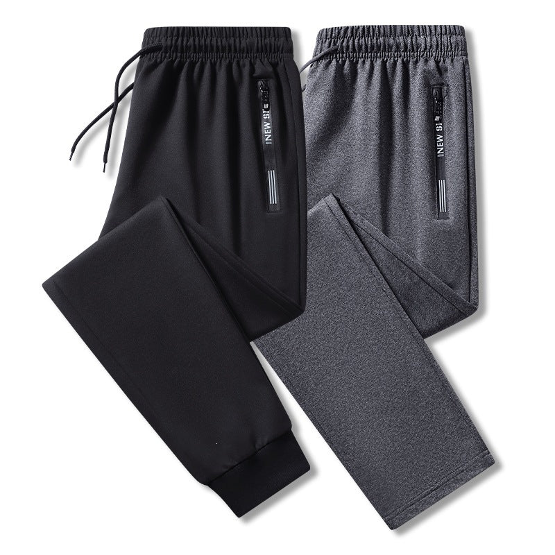 Men's performance training pants made of quick-dry microfiber with elastic drawstring waistband and concealed zipper pockets Chichicherry