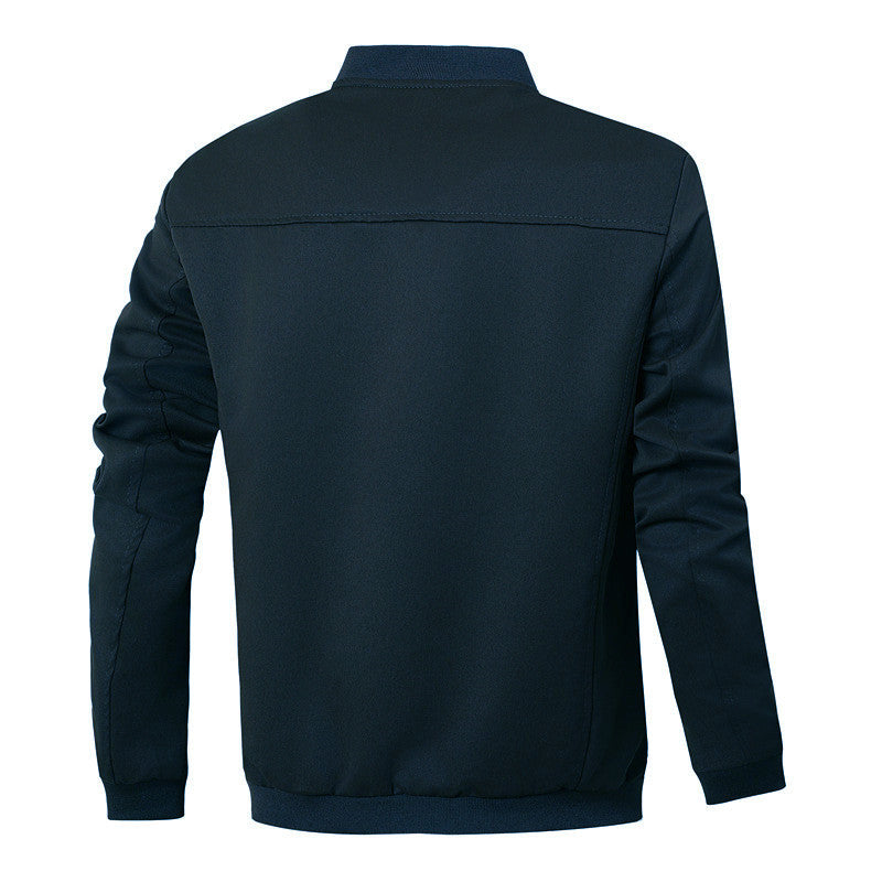 Men's varsity bomber jacket in canvas mix with snap button placket and ribbed cuffs Chichicherry