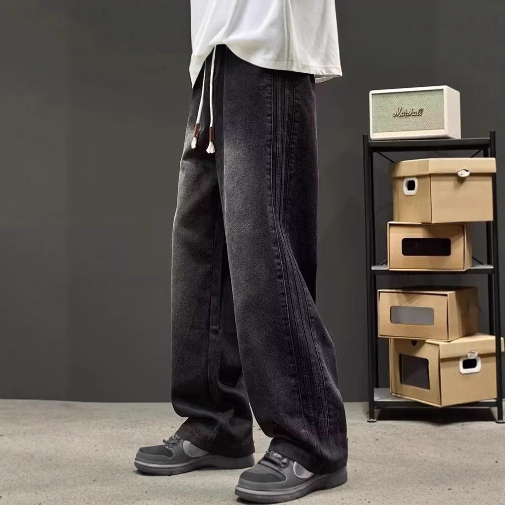 Men's loose-cut jeans with side seams Chichicherry