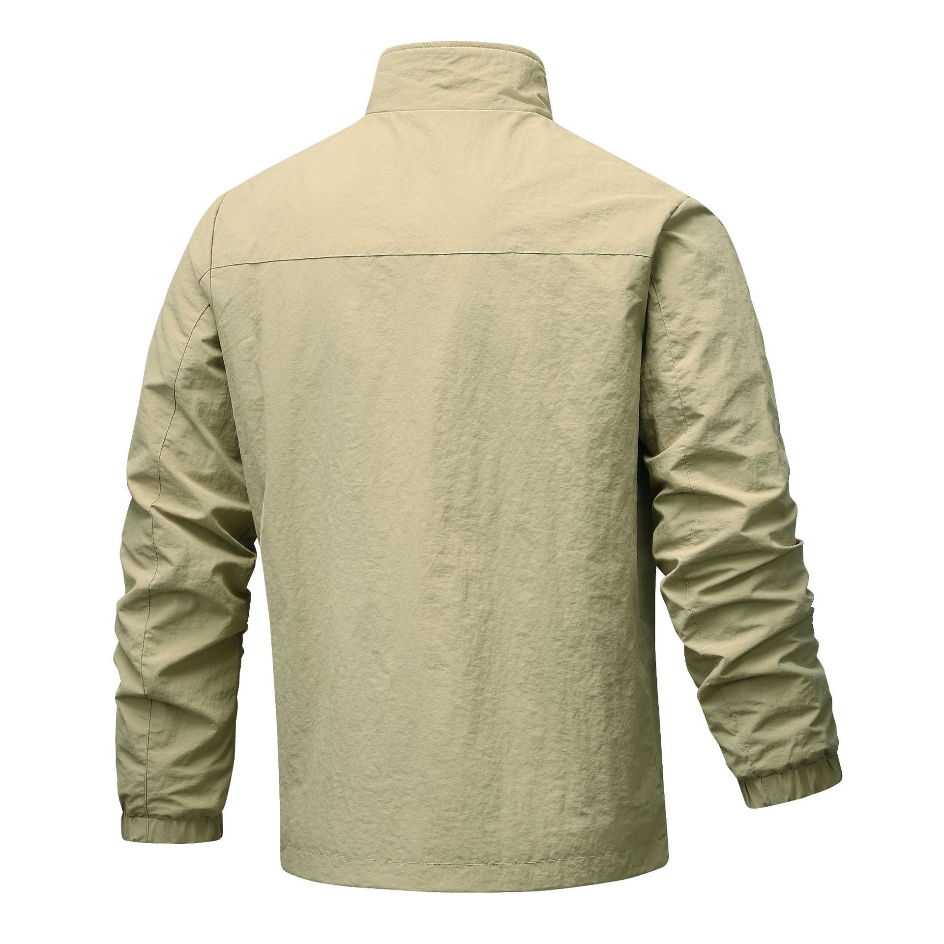 Men's lightweight technical windbreaker with mesh lining, high stand-up collar and zippered pockets Chichicherry