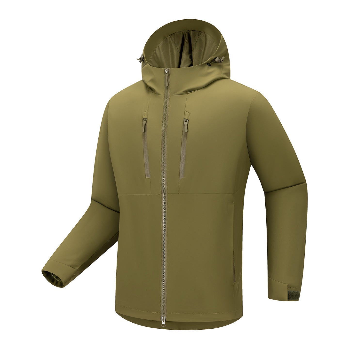 Men's Technical Softshell Jacket with Ergonomic Hood and Vertical Chest Pockets Chichicherry