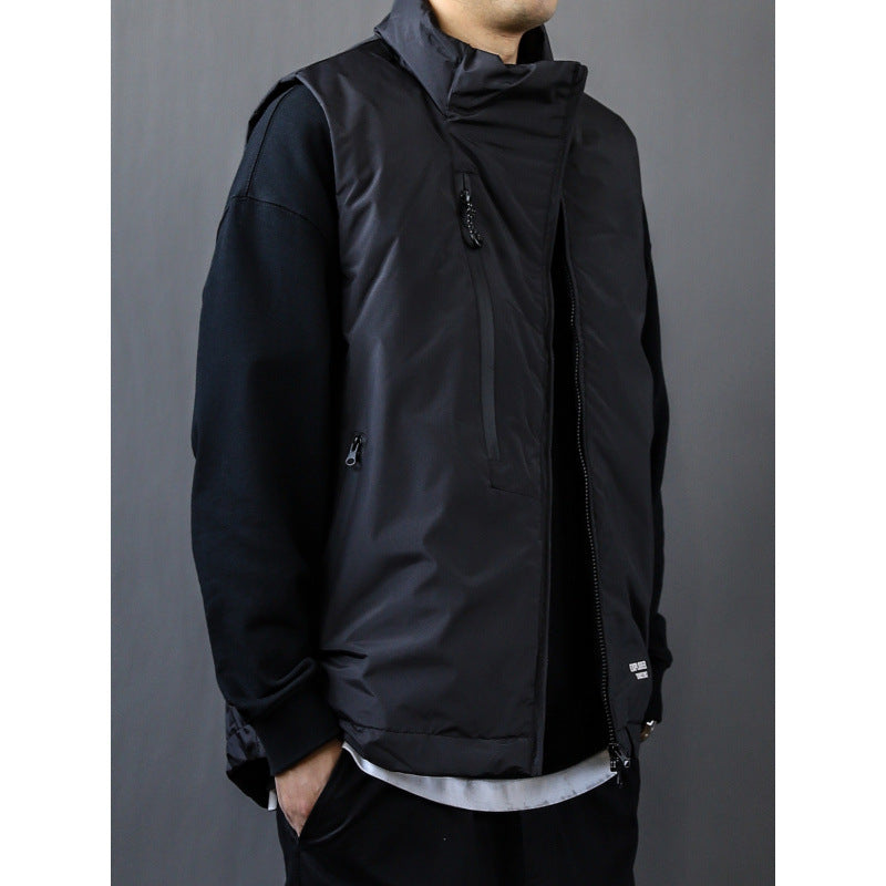 Herren Wattierte Outdoor-Steppweste mit hohem Stehkragen Chichicherry