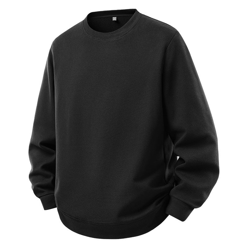 Men's Oversize Sweatshirt with Round Neck and Ribbed Cuffs Chichicherry