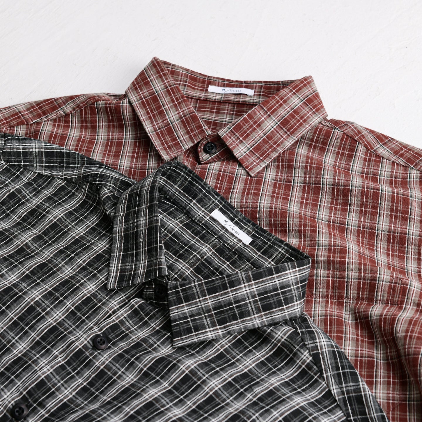 Men Brushed Check Layering Shirt made of Cotton Flannel with Patch Chest Pocket and Rounded Hem Chichicherry